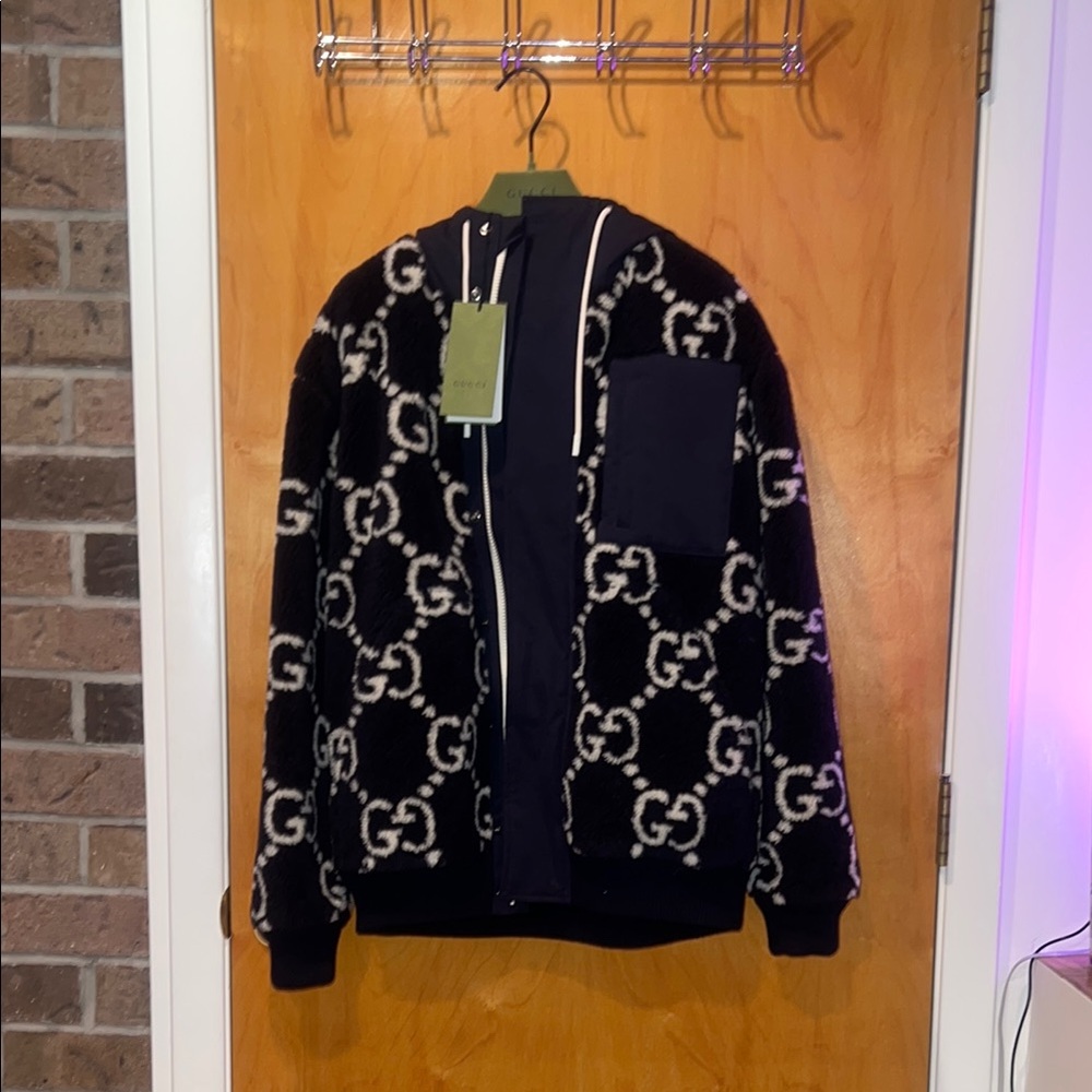Brand New with Tags Gucci GG Fuzzy Jacquard Jacket
